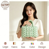 Housse légère et élégante pour ordinateur portable, sac fourre-tout en polyester à pois pour ordinateur portable, idéal pour les voyages d'affaires et les trajets quotidiens, fabrication OEM ODM