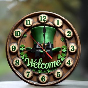 Round Wooden <b>Wall</b> <b>Clock</b> 25x25Cm <b>Silent</b> Non Ticking Elegant Home Hotel Restaurant Decor - Product Image 2
