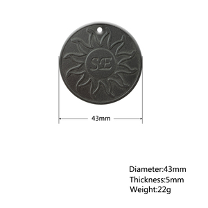 Pendentifs sans cadre en <span class=keywords><strong>pierre</strong></span> volcanique noire SE, <span class=keywords><strong>pierre</strong></span> de lave tournesol, bijoux de mode, pendentif quantique scalaire avec boîte - Product Image 2