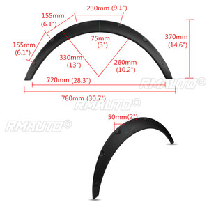 Guardabarros Universales de 2 Pulgadas (50 mm), 4 Piezas, Guardabarros Flexibles, Protector de Arco de Rueda Adicional para Benz/BMW/Honda - Product Image 6