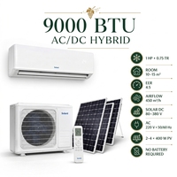 AC Tenaga Surya 9000 BTU DC 48V Inverter Wall Split Hybrid Pendingin Pemanas Tenaga Surya WIFI CE RoHS 100% Untuk Penggunaan Rumah Tangga