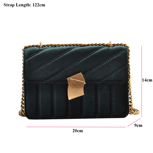 Bolsos de lujo, bandolera de terciopelo, bolso Vintage para mujer, cierre especial de terciopelo, bolsos de mensajero con cadena para mujer, diseñados Borse da donna - Product Image 2