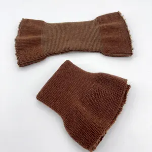 Brazalete de Cuero con Dobladillo Acanalado, Dobladillo de Lana Teñida Personalizada, Dobladillo de Punto Acanalado, Chaqueta de Plumón, Accesorios de Prendas de Punto 100% Lana - Product Image 1