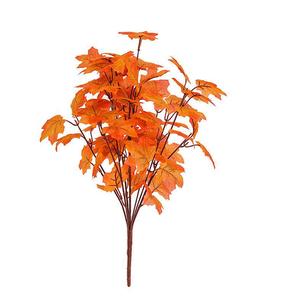 Feuille d'érable artificielle de couleur orange réaliste <span class=keywords><strong>faux</strong></span> d'automne d'automne avec tige mélangée pour le nouvel an et la fête de mariage d'automne - Product Image 5