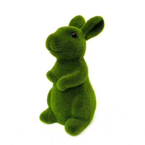 プラスチック製動物ハロウィン素敵なグリーンモスウサギ屋内/屋外テーブルデコレーション用 - Product Image 5