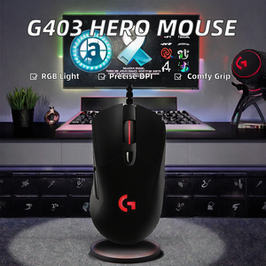 For G403 Hero 25K RGB Lightsync Gaming Mouse (Right) Lightweight 87G + 10G Optional Braided <b>Cable</b> 25600 DPI Rubber Side Grip - Product Image 3