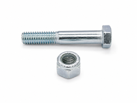Jeu de boulons et d'écrous hexagonaux en acier au carbone zingué robuste 3/8-16 UNC pour la remplacement de la quincaillerie de montage de roulettes