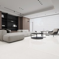Carrelage en céramique effet marbre blanc crème 800x800mm, poli et émaillé, pour chambre, salon, maison, hôtel, projet, sur mesure OEM ODM
