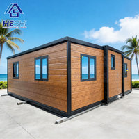 Maison conteneur HESHi, design moderne en bois, espace de vie rectangulaire, maison préfabriquée pour usage extérieur