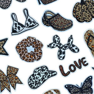2024最新のヒョウ柄刺Embroideryパッチ休暇アップリケパッチ刺Embroideryアイロン刺繍パッチ - Product Image 2