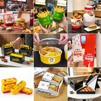 Boîte d'emballage alimentaire à emporter personnalisée avec poignée pour la restauration