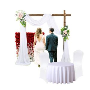 Housse de chaise extensible en spandex et polyester blanc 170 g/m² pour banquets et événements (vente en gros) - Product Image 6