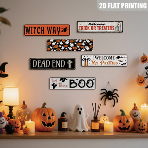 Panneau métallique d'Halloween effrayant « Dead End With Tombstone » - Product Image 3