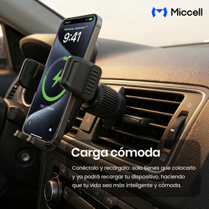 Soporte para Móvil con Carga Inalámbrica Rápida de 15W, se Fija en la Rejilla de Ventilación del Coche y es Compatible con Phone - Product Image 2