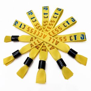 Factory Oem Customized Event Colorful Polyester <b>Wrist</b> Band Festival Eco-Friendly Fabric Wristband - Product Image 2