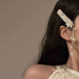 Inlaid Rhinestone <b>Bow</b> Tassel Hair <b>Clip</b> for Women Temperament Sweet Hairpin High-end Side Bangs <b>Clip</b> Fashion Hair Accessories - Product Image 5