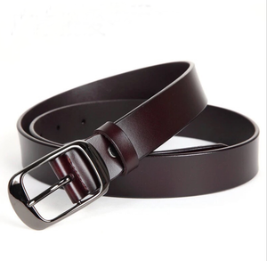 Robe vintage pour femme GB20, ceinture en cuir de vache véritable noir, marron, café, blanc, largeur 3 cm, longueur 110 cm à 115 cm - Product Image 2