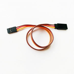 JR Futaba 3Pin ile 22AWG 60 çekirdek Servo kablo | 45CM 50CM erkek kadın <span class=keywords><strong>3</strong></span> Pin Servo konnektör tel RC Drone uçak parçaları için - Product Image 2