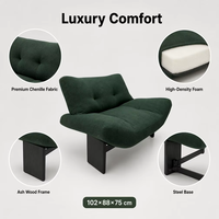 Canapé de détente moderne, avec pieds en bois massif, mobilier de maison durable, adapté au salon, au balcon, à la cuisine d'hôtel ou au bureau