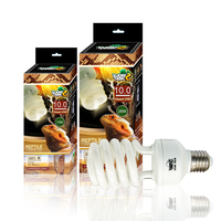 Luckyherp T3 13W UVB10.0 7000K Lampe fluorescente spirale en verre avec une durée de vie de 8000 heures, écologique pour les reptiles