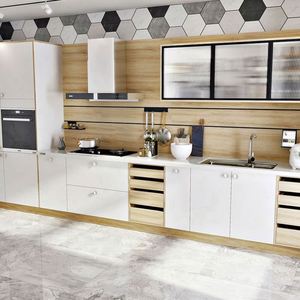 Para OPPEIN Australian Foshan DIY gabinetes de cocina en forma de U Modular Mostrador de desayuno accesorio fregadero grifo bisagra cajón deslizante - Product Image 2