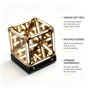 Wholesale Acrylic Mini Cube Infinity <b>Mirror</b> LED Lamp USB Night Light Custom Logo Gift Home Decor - Product Image 2