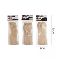Couverts en bois de bouleau de qualité alimentaire écologique de 160mm 180mm du fabricant personnalisé cuillère jetable couteaux fourchette ensembles de vaisselle