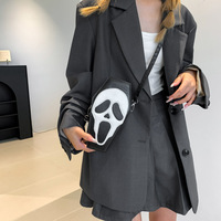 Sac bandoulière de luxe pour femme et fille, style gothique Halloween, avec broderie personnalisée sombre motif rose, en forme de cercueil et toile d'araignée