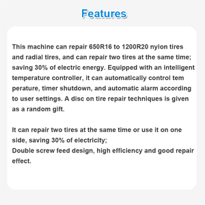 220V/380V, superventas, alta calidad, reparación de neumáticos baratos, máquina de parcheo de neumáticos de doble ranura <span class=keywords><strong>para</strong></span> la venta - Product Image 2