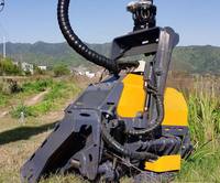 Tête de coupe forestière GITE GT-H450 avec moteur pour attache d'excavatrice (usage en construction)