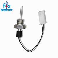 Sonde de température à résistance en platine PT100 FX-NTC00X avec sonde filetée pour la mesure de la température des conduites de liquides et terminaison de câble