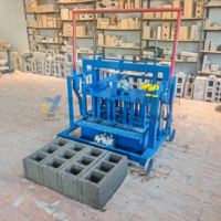 Machine mobile de fabrication de briques à poussée directe, machine à fabriquer des blocs creux, vendue à bas prix