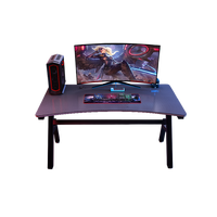 Table de jeu ergonomique G3 LED avec surface en MDF Design moderne Hauteur réglable pour bureau à domicile pour influenceurs Gamers