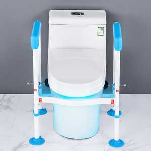 Barre d'appui pour toilettes HJK 970, modèle à ventouse, poignée antidérapante pour personnes âgées, équipement de sécurité pour salle de bain - Product Image 1