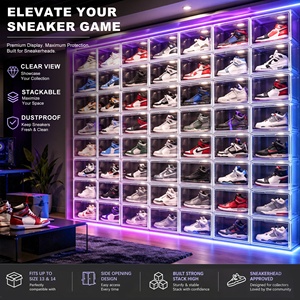 DAYOOH Scatole Portascarpe Impilabili in Plastica Trasparente all'Ingrosso <span class=keywords><strong>per</strong></span> Sneakers Scatola <span class=keywords><strong>per</strong></span> <span class=keywords><strong>Scarpe</strong></span> Magnetica Tipo Cassetto in Acrilico con Apertura Frontale a Ribalta - Product Image 3