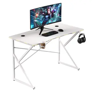 NBHY Hot Sale Customized Modern E1 Carbon Surface Gamer Computer Table PC Gaming Desk with Bookshelf Drawers Shelves