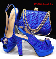 Vente chaude femmes chaussures à talons hauts sac à main assorti chaussures de mode et ensembles de sacs pour dames
