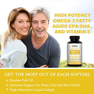 Supplément d'extrait d'huile de poisson biologique de marque privée soutient la santé du cerveau et du cœur Gélules à l'huile de poisson - Product Image 5