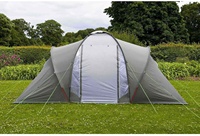 Tente de luxe à deux étages pour 4 à 6 personnes, idéale pour le camping familial et la randonnée en plein air, avec des poteaux en fibre de verre à armature droite