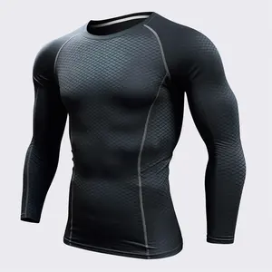 Custom Logo High Quality, Wholesale Fitness Swim Shirts Printed Long Sleeve MMA Men Rashguard Rash Guard/