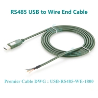Cable de extremo de cable de 6 vías serial USB a RS485 con chipset FT232RL, convertidor de USB a RS485, UART de cable USB RS485