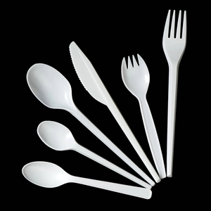 มีตัวอย่างชุดช้อนส้อมพลาสติก PS ให้เลือกซื้อ รับผลิตแบบ OEM/ODM ขายส่งชุดช้อนส้อมพลาสติกแบบใช้ซ้ำได้ มีด ส้อม ช้อน น้ำหนักเบา - Product Image 1