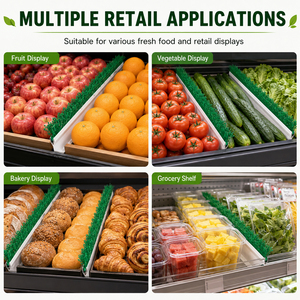 Divisor de Césped Artificial de 80 cm, Separador de PVC para Exhibición de Frutas, Verduras, <span class=keywords><strong>Carne</strong></span> y Mariscos en Supermercados - Product Image 5