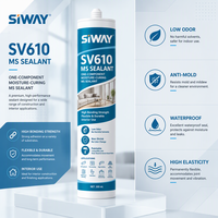 SV610 OEM Adhésif polymère MS multi-usages haute résistance, imperméable, anti-moisissure, faible odeur, pour l'étanchéité et le collage intérieurs