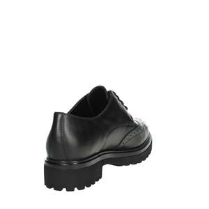 Chaussures habillées en cuir noir pour femmes Cinzia Soft, style Oxford, semelle plateforme - Product Image 2