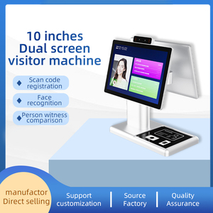 เครื่องจัดการผู้เยี่ยมชมแบบออลอินวันหน้าจอคู่ พร้อมระบบจดจำใบหน้า สำหรับการลงทะเบียนด้วยตนเอง เหมาะสำหรับโบสถ์ สำนักงาน โรงพยาบาล - Product Image 2
