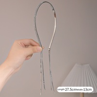 Serre-tête en métal orné de strass scintillants, bandeau fin en cristal pour banquets et décorations capillaires