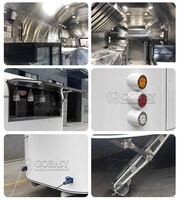 Remorque alimentaire écologique Goeasy avec construction en fibre de verre et aluminium et équipement de cuisine complet pour événements en plein air