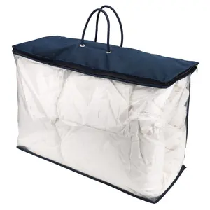 Texpack transparent pvc bedding zipper packing bedsheet bag customised pvc bedding bags