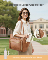 Ensemble de 2 sacs à main tendance LoVEVOOK, grande capacité, pour femme, bureau, travail, sacs pour ordinateur portable 15,6 pouces, mallette personnalisée pour femme